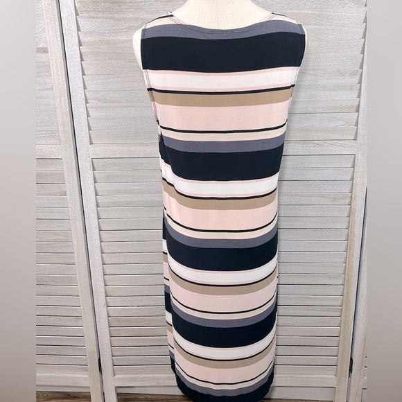 MSK Tank Dress Retro Stripe w Front Zip-12 - Picture 3 of 3